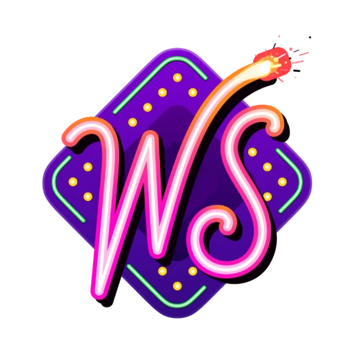 winspirit casino logo neon design